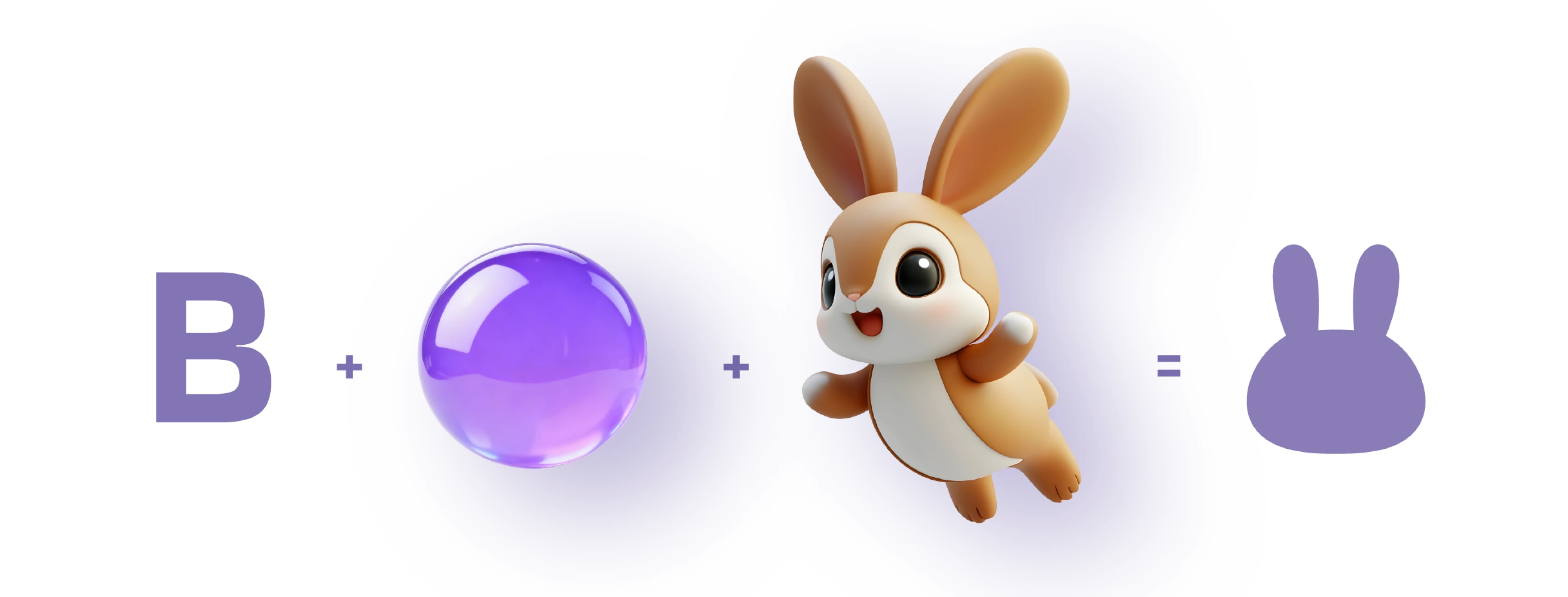 Boba tea image 4 — BOBA TEA wordmark on lavender background with bunny-head silhouette