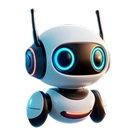 3D icon of a friendly AI robot